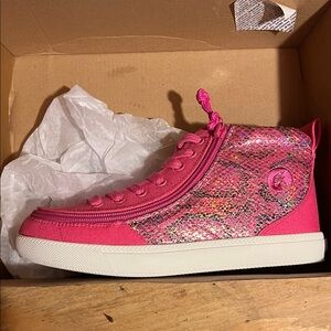 Billy Kids Pink High-Top Sneaker - WIDE WIDTH LEFT SHOE ONLY
